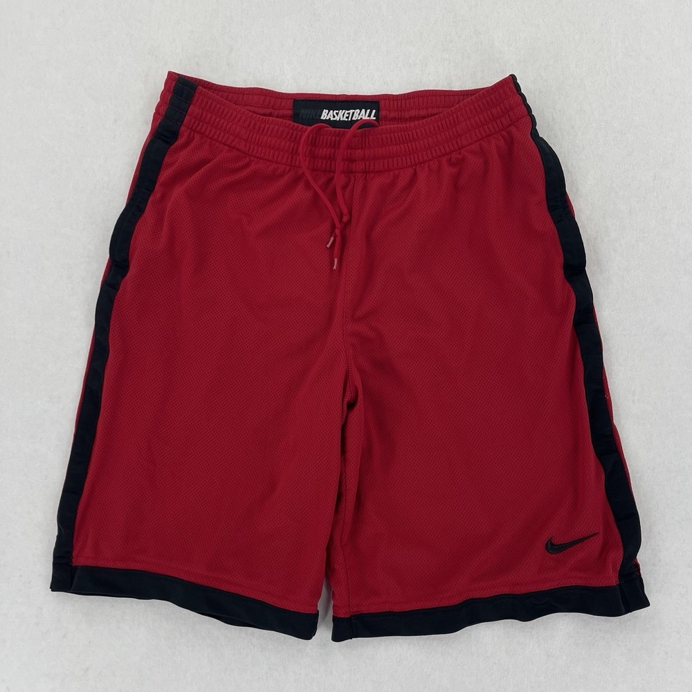 Vintage Nike Basketball Shorts Mens L Red Mesh Baggy Retro Y2K Lightweight